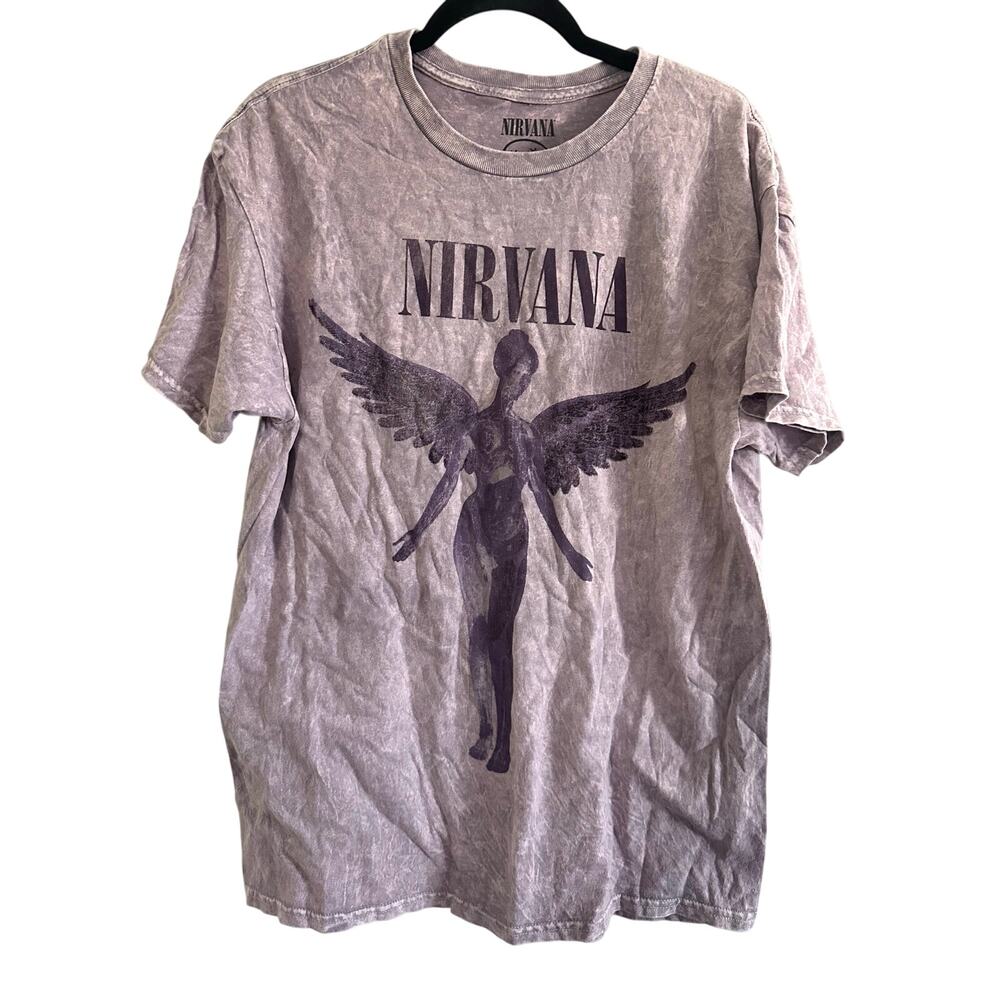 NIRVANA In Utero Angel Purple Licensed Vintage-Look Tee - Unisex Sz Large - NWOT